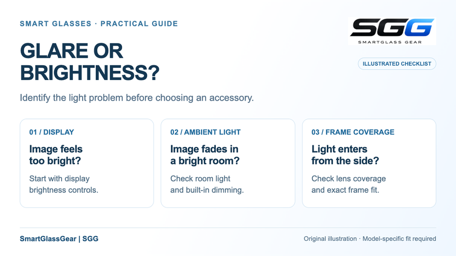 Smart Glasses Glare Guide: Brightness, Side Light & Model Fit
