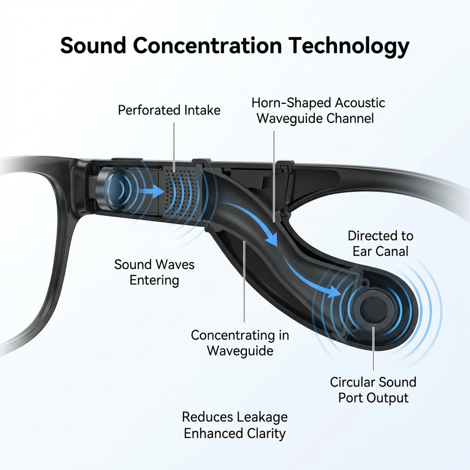 SGG CHANNEL — Sound Guide Tube on smart glasses — lifestyle, crystal-clear calls at work — SmartGlass Gear