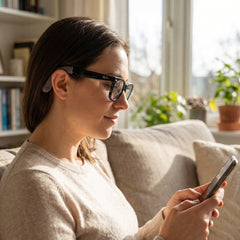 SGG SLEEVE — Smart glasses with knitted temple sleeve covers — extended wear comfort — SmartGlass Gear