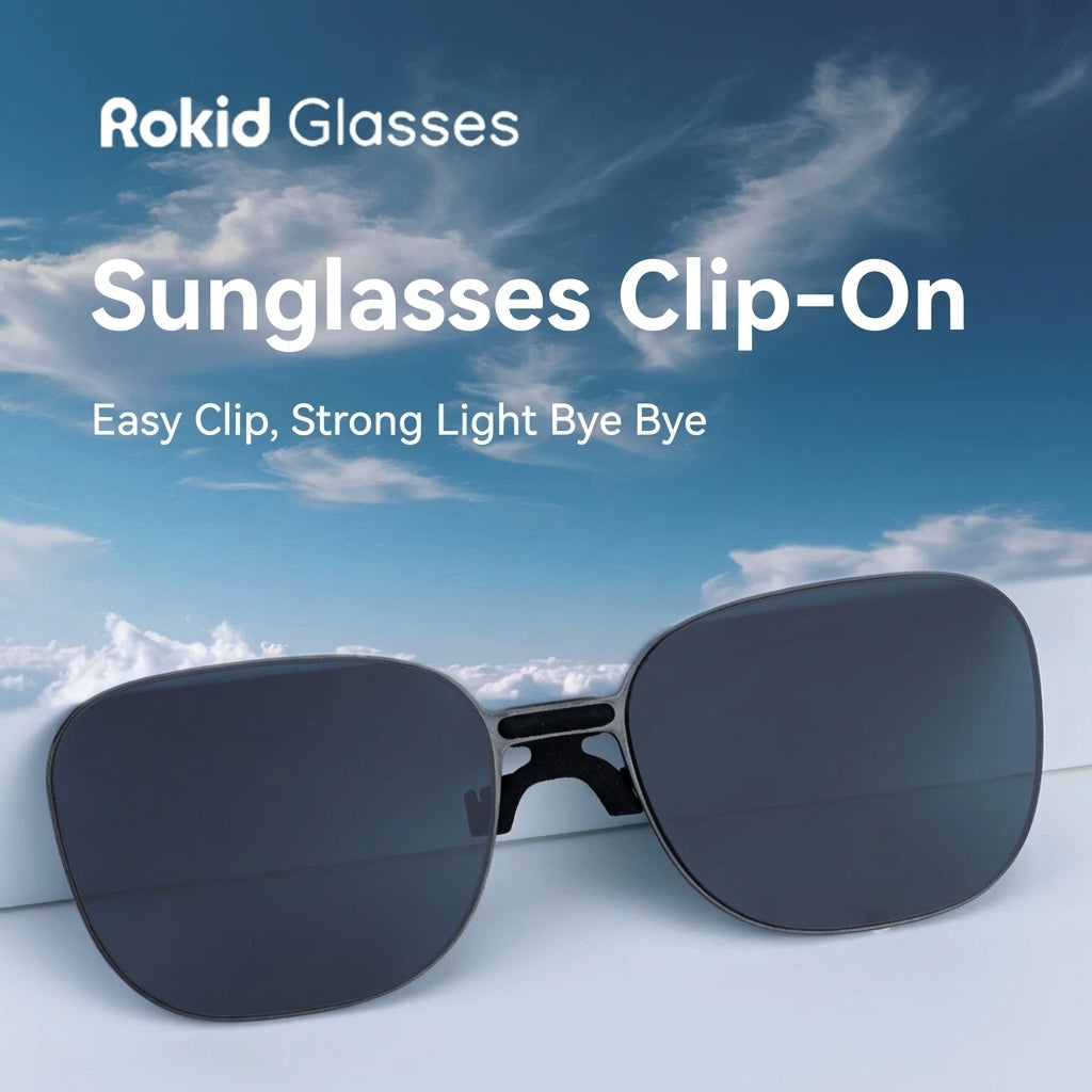 SGG Rokid SunClip — Polarized Snap-on for Outdoor AR – SmartGlass Gear
