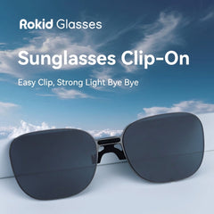 SGG Rokid SunClip polarized clip-on sunglasses for Rokid Glasses — product view on white background — SmartGlass Gear