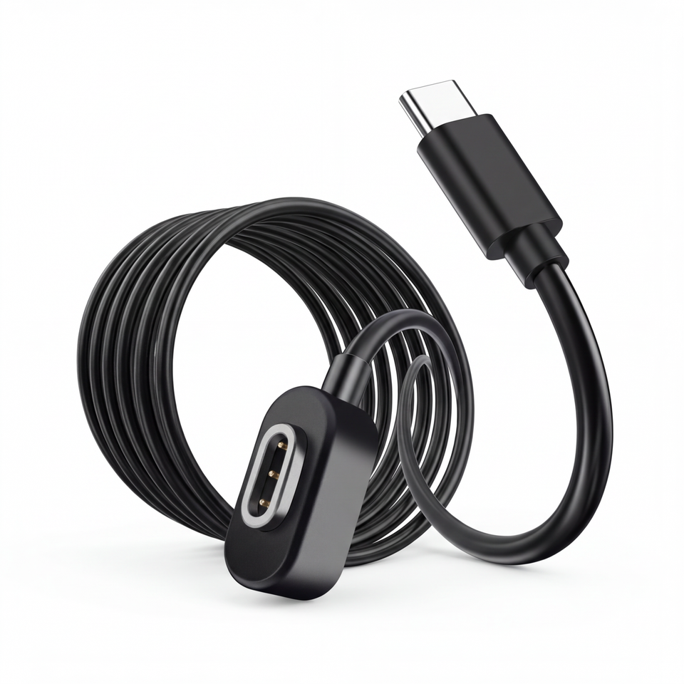 Magnetic USB-C charging cable for Rokid Glasses — clean hero product image — SmartGlass Gear