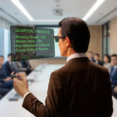 Usage Scenario: Business professional using SGG RING for discreet AR navigation
