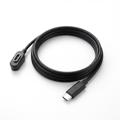 Magnetic USB-C charging cable for Rokid Glasses — full cable top view — SmartGlass Gear