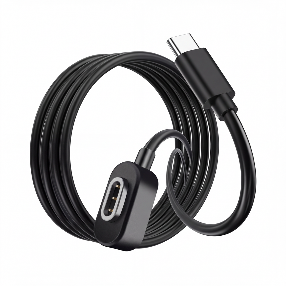 Magnetic USB-C charging cable for Rokid Glasses — clean hero product image — SmartGlass Gear