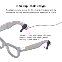 SGG POD Meta silicone non-slip hook design for keeping the charging cable stable on Ray-Ban Meta — SmartGlass Gear