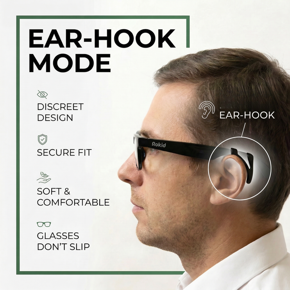 SGG GRIP — Anti-slip kit for smart glasses — square hero-style product shot — SmartGlass Gear