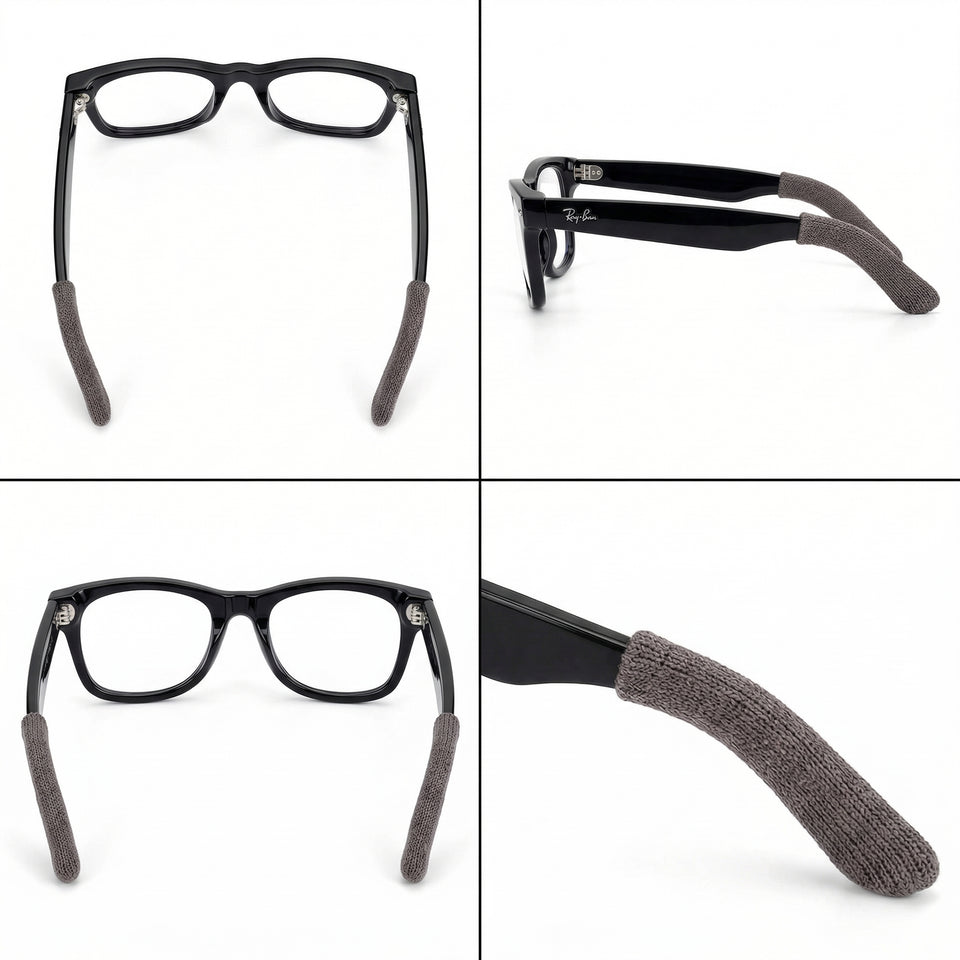 SGG SLEEVE — Knitted temple sleeve covers for glasses — main product, 3 pairs anti-slip comfort wraps — SmartGlass Gear