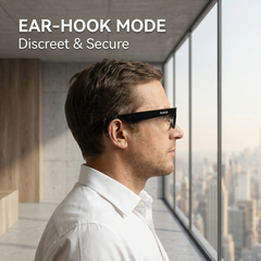 SGG GRIP — Smart glasses with anti-slip kit — ear-hook mode, active wear — SmartGlass Gear