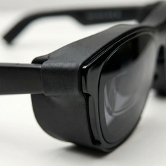 SGG SHADE One — XREAL One light blocker — silicone and material detail close-up — SmartGlass Gear