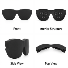 SGG SHADE Universal — General AR light blocker — multi-angle product views and fit reference — SmartGlass Gear