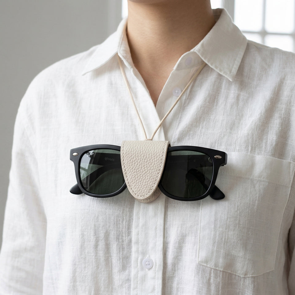 SGG HANG — Magnetic Leather Glasses Necklace — Raw Technical Lifestyle