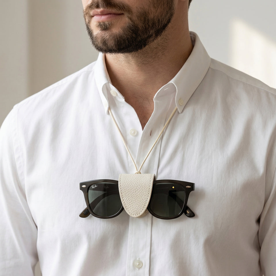 SGG HANG — Magnetic Leather Glasses Necklace — Raw Technical Lifestyle
