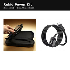 Rokid Power Kit — charging case and magnetic USB-C cable — SmartGlass Gear