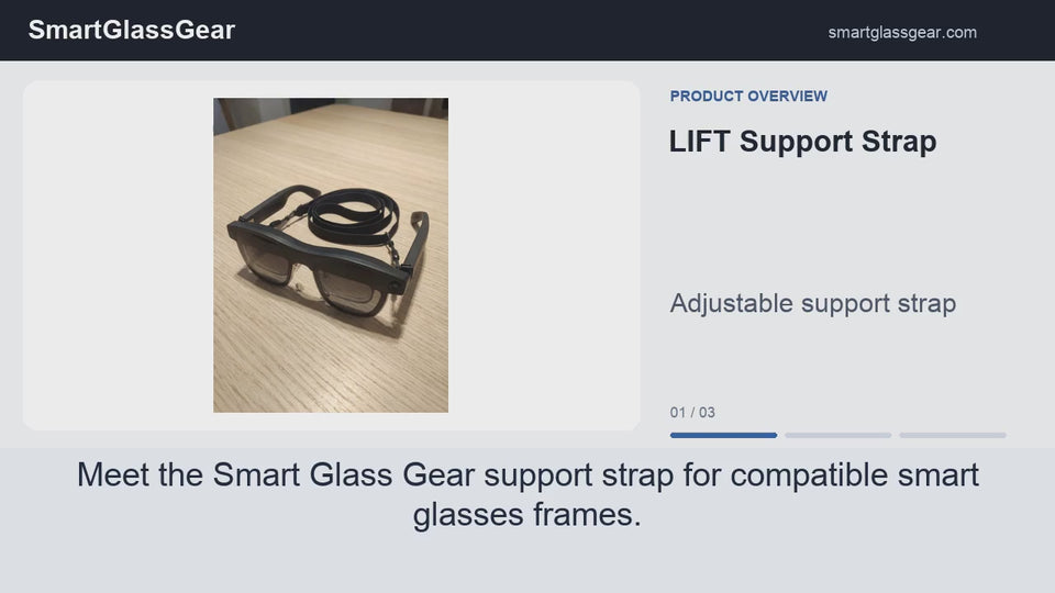 SmartGlassGear SmartGlassGear LIFT Support Strap product overview with English narration and captions
