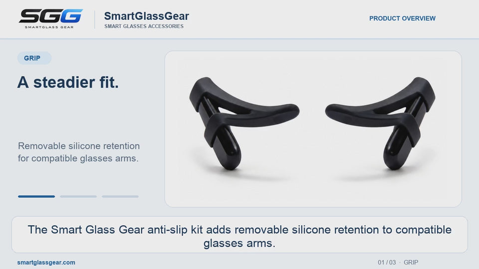 SmartGlassGear GRIP product overview with English narration and captions