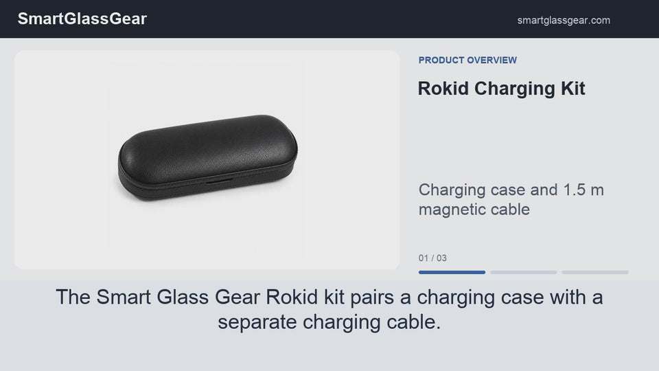 SmartGlassGear Rokid Charging Kit product overview with English narration and captions