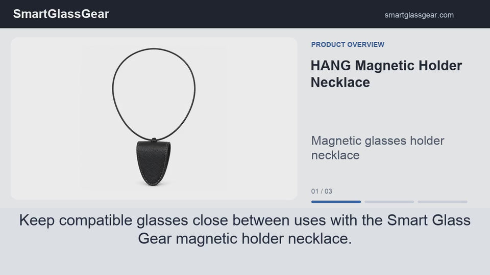 SmartGlassGear SmartGlassGear HANG Magnetic Holder Necklace product overview with English narration and captions