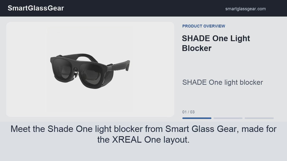 SmartGlassGear SHADE One Light Blocker product overview with English narration and captions