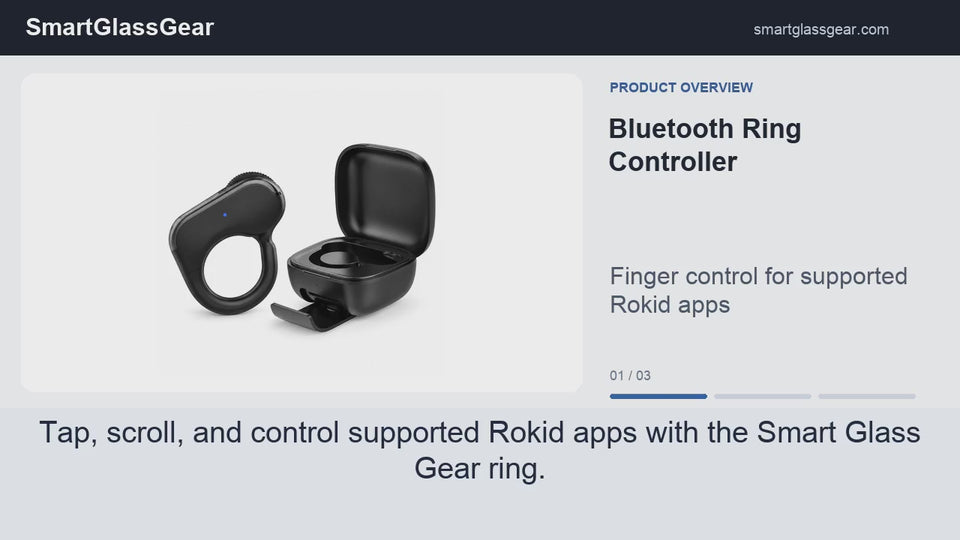 SmartGlassGear Bluetooth Ring Controller product overview with English narration and captions