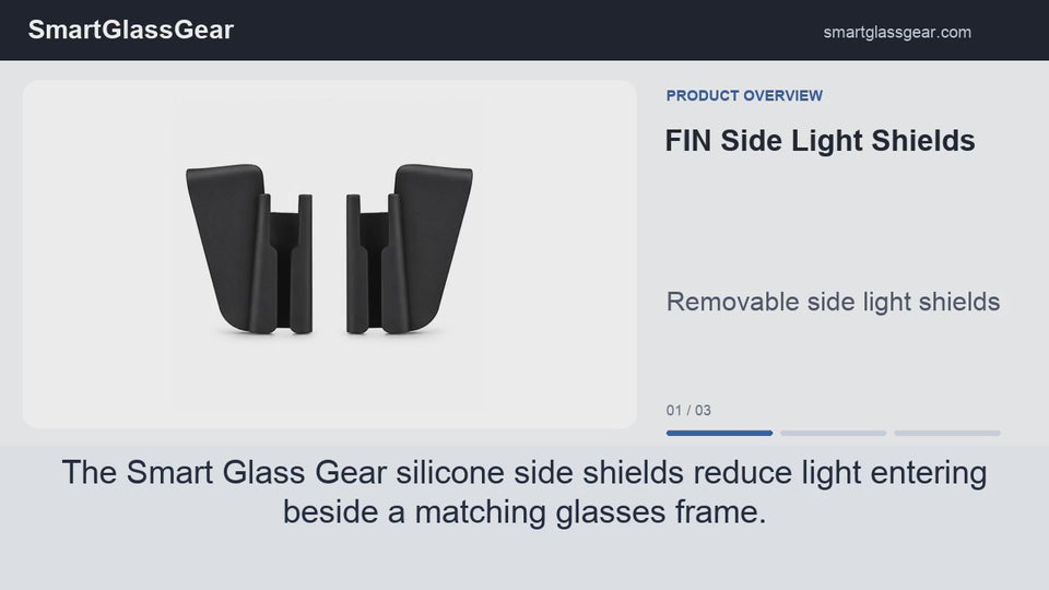SmartGlassGear SmartGlassGear FIN Side Light Shields product overview with English narration and captions