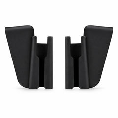 Two black side light-shield accessories shown alone on white.