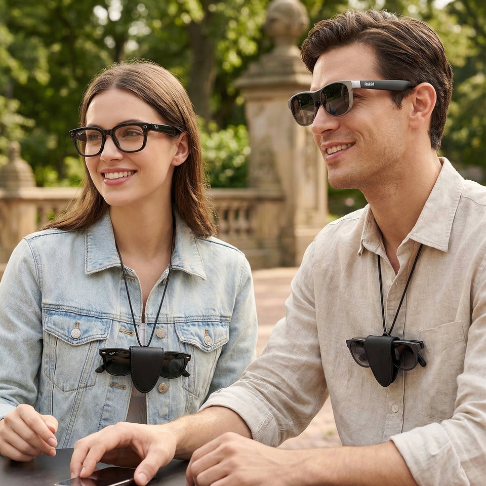 SGG HANG — Magnetic Leather Glasses Necklace — Raw Technical Lifestyle