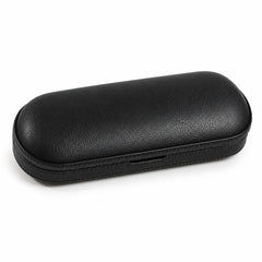 Black closed charging case shown alone; glasses not included.